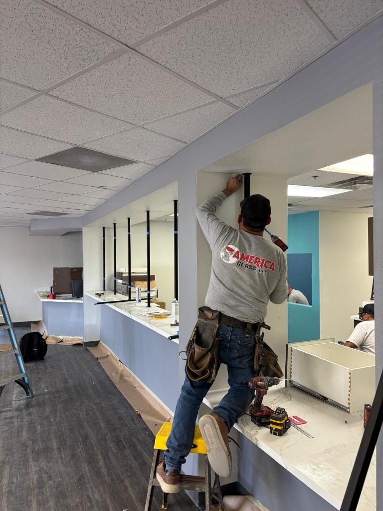 Commercial glass door and frame